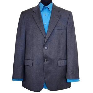 Vintage 1998 Lauren Ralph Lauren Wool Blazer Suit Coat Jacket Dark Gray Size 40R